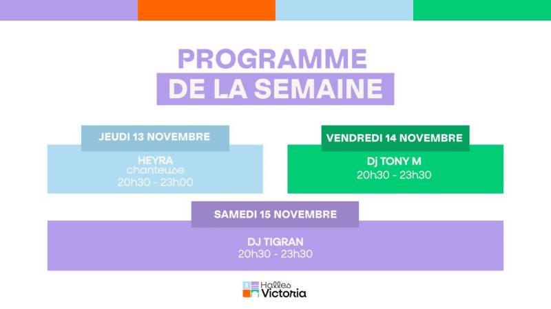 Programme des Événements de la Semaine aux Halles Victoria – Concerts & DJ Sets à Hyères