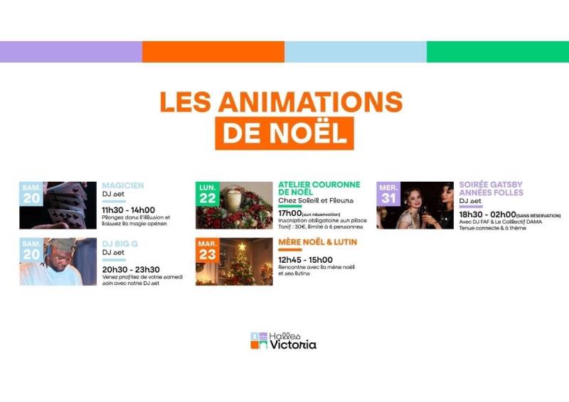 PROGRAMME DES ANIMATIONS DE NOËL AUX HALLES VICTORIA