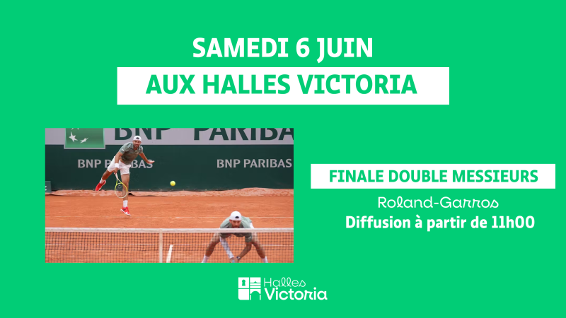 Finale du double messieurs de Roland-Garros diffusée aux Halles Victoria à Hyères - Samedi 6 juin