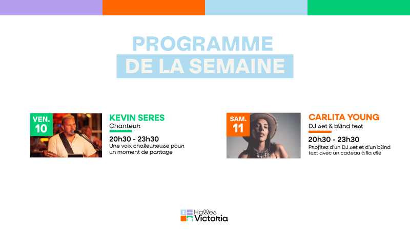 PROGRAMME DE LA SEMAINE AUX HALLES VICTORIA À HYÈRES : CONCERT, DJ SET & BLIND TEST 
