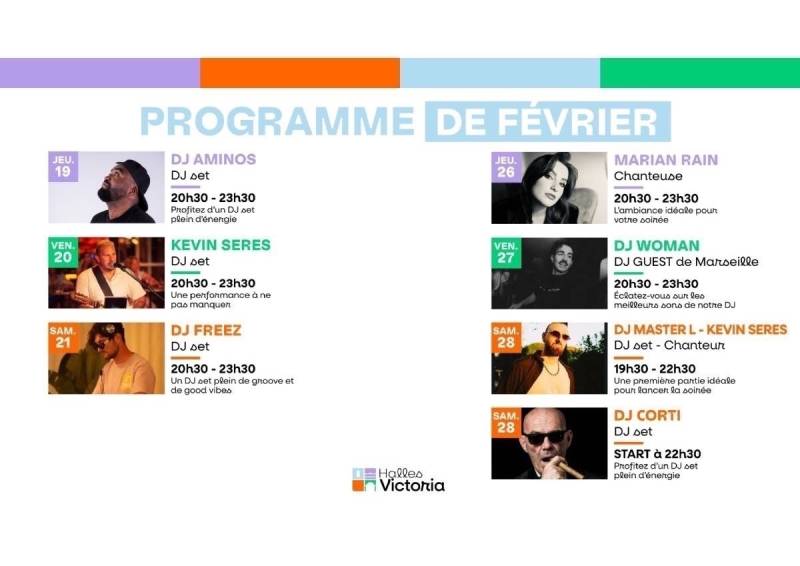 Programme de février aux Halles Victoria à Hyères - du 19 au 28