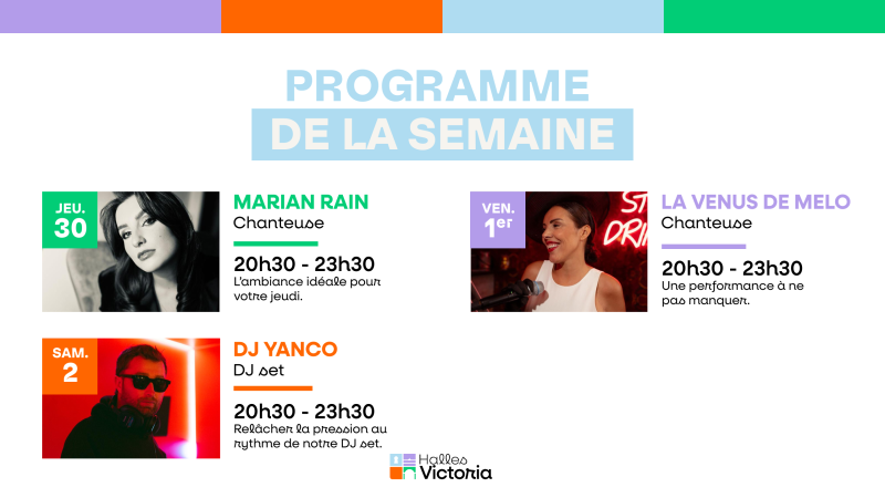 QUE FAIRE À HYÈRES CETTE SEMAINE ? PROGRAMME DES ÉVÈNEMENTS AUX HALLES VICTORIA - Du 30 avril au 02 mai 