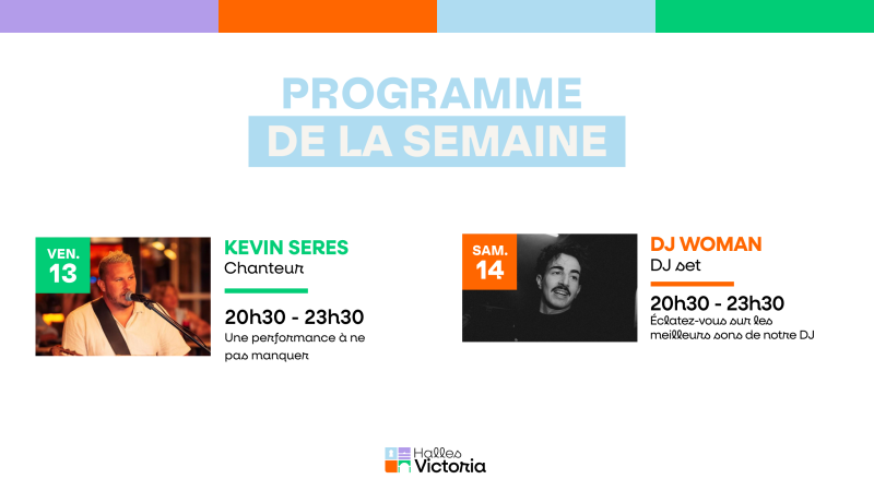 PROGRAMME DE LA SEMAINE AUX HALLES VICTORIA À HYÈRES : CONCERT & DJ SET