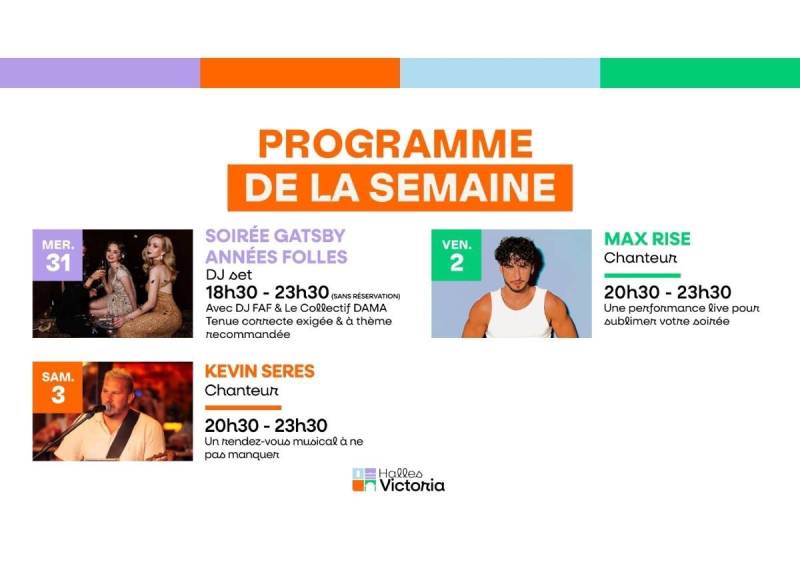 PROGRAMME DE LA SEMAINE AUX HALLES VICTORIA À HYÈRES