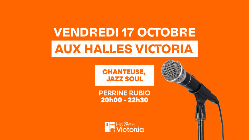 VENDREDI 17 OCTOBRE – PERRINE RUBIO EN LIVE AUX HALLES VICTORIA HYÈRES