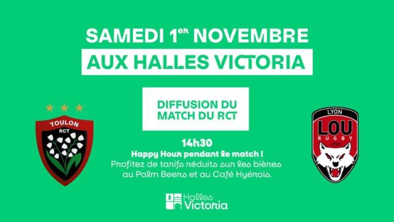 Samedi Rugby aux Halles Victoria : RCT vs LOU en direct !